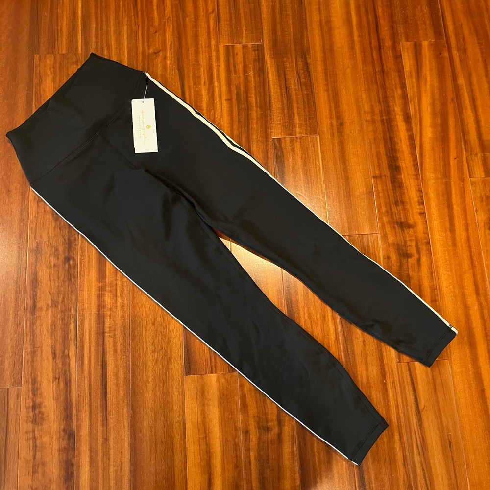 Spiritual Gangster Ada Leggings Dream Tech Side Stripe Leg Pants Active Black XS